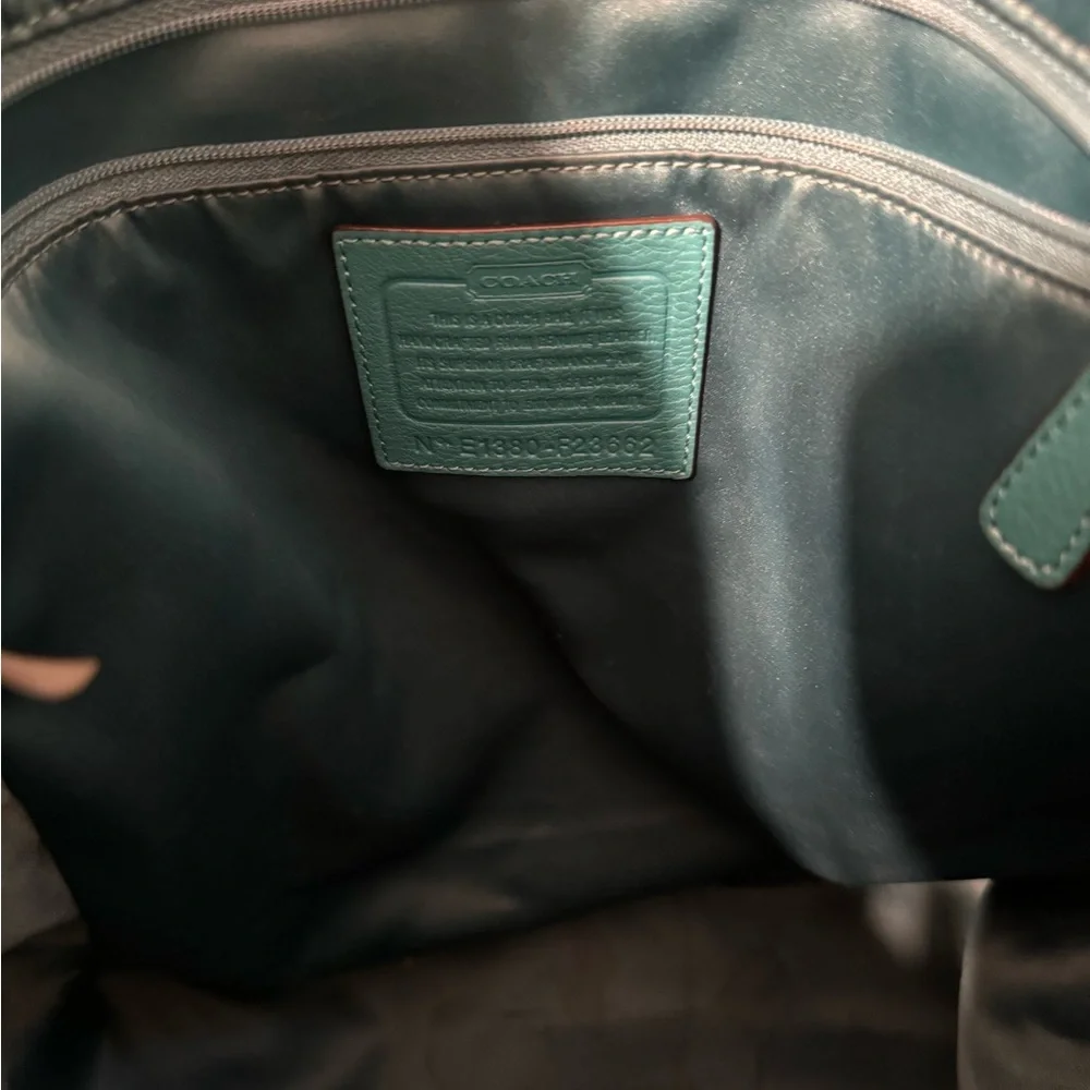 Jade Leather coach purse - Picture 2 of 8